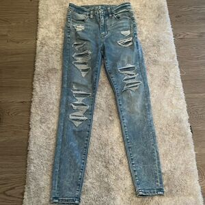 AE Outfitters forever soft skinny destroyed.  Size 2 short.  Never worn.